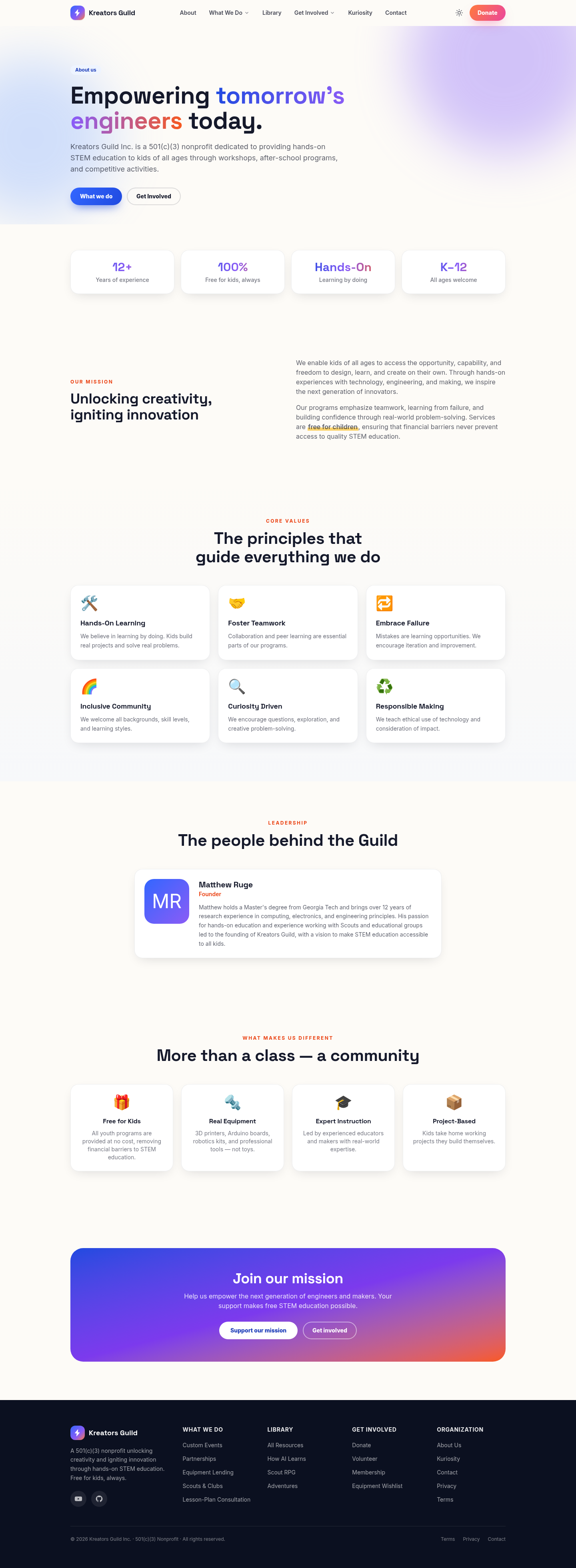 About page